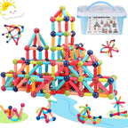 COUOMOXA Magnetic Building Blocks for Toddlers: STEM Educational Toys for 3 4 5+ Years Old Kids - Magnetic Stick Montessori Game for Family for Boys Girls