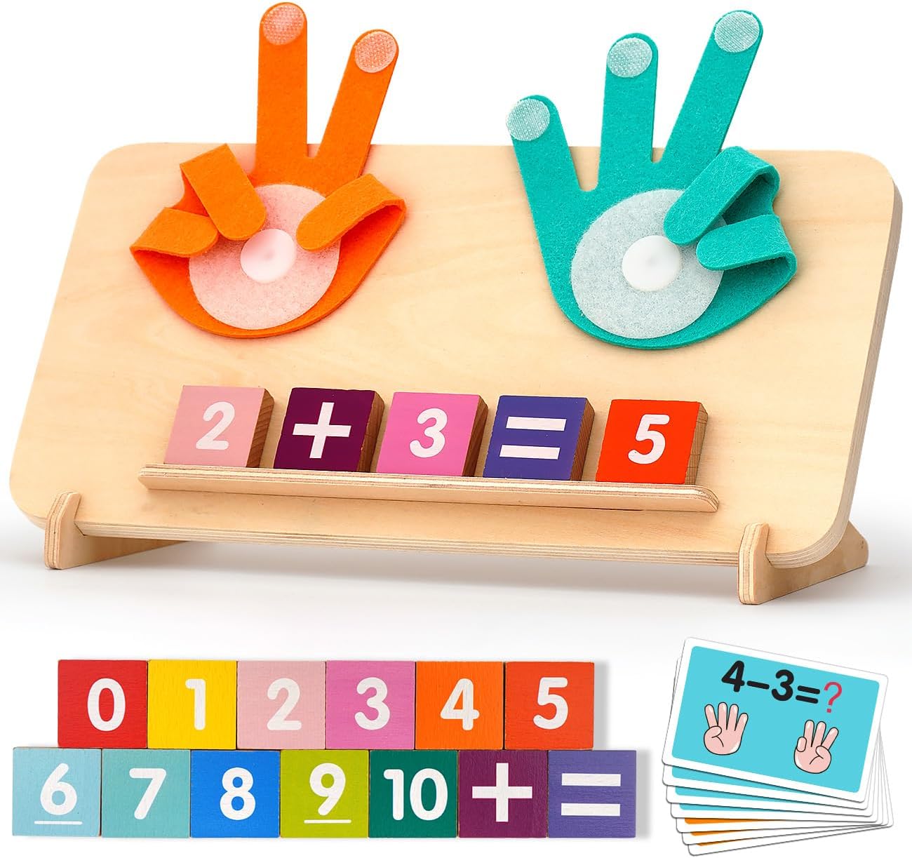 MOTREE Preschool Math Manipulatives Learning Toys for Toddlers 2-4 | Montessori Number Counting Block Toys for Kids, Educational Toys for 3-5 Year Old Boys Girls Christmas Birthday Gifts