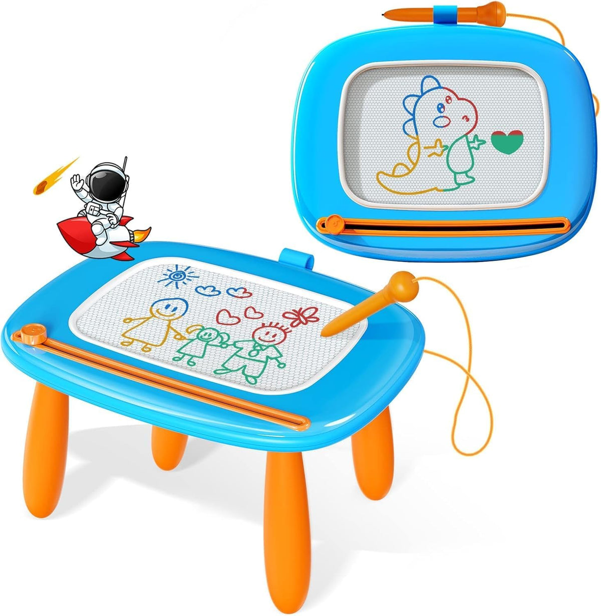 Kikidex Magnetic Drawing Board, Toddler Girl Toys for 1-3 Year Old, Doodle Board Pad Learning and Educational Toys for 1 2 3 Year Old Baby Kids Birthday Gift