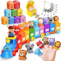 Animal Montessori Learning Toys for 2 3 4 5 Year Old Kids, Toddler Animals Train Locks & Keys Matching Toys Counting & Sorting Trains Set, Preschool Toy Boys Girls Christmas Birthday Gifts Age 2-4 3-5