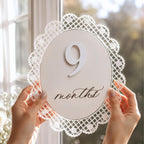 Baby Girl Monthly Milestone Signs, 1-12 Monthly Baby Milestone Girl, Newborn Photography Props Double-Sided, Nursery Decor for Girls