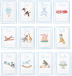 Boy Watercolor Milestone Cards,My First Monthly Milestone Cards