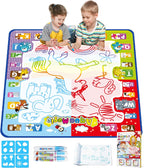 Jasonwell Aqua Water Doodle Mat 40 X 32 Inches Large Magic Drawing Doodling Mat Coloring Mat Educational Toys Christmas Birthday Gifts for Kids Toddler Boys Girls Age 2 3 4 5 6 7 8 Year Old (Alphabet)
