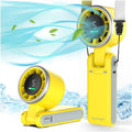 PlayHot Portable Handheld Turbo Fan, Travel Essentials, Gifts for Women/Men | 5-Speed, Up to 12H, 10m/s Airflow, USB-C Rechargeable, LED Display, 3-in-1 Foldable Personal Fan for Cruise, Beach, Vacation