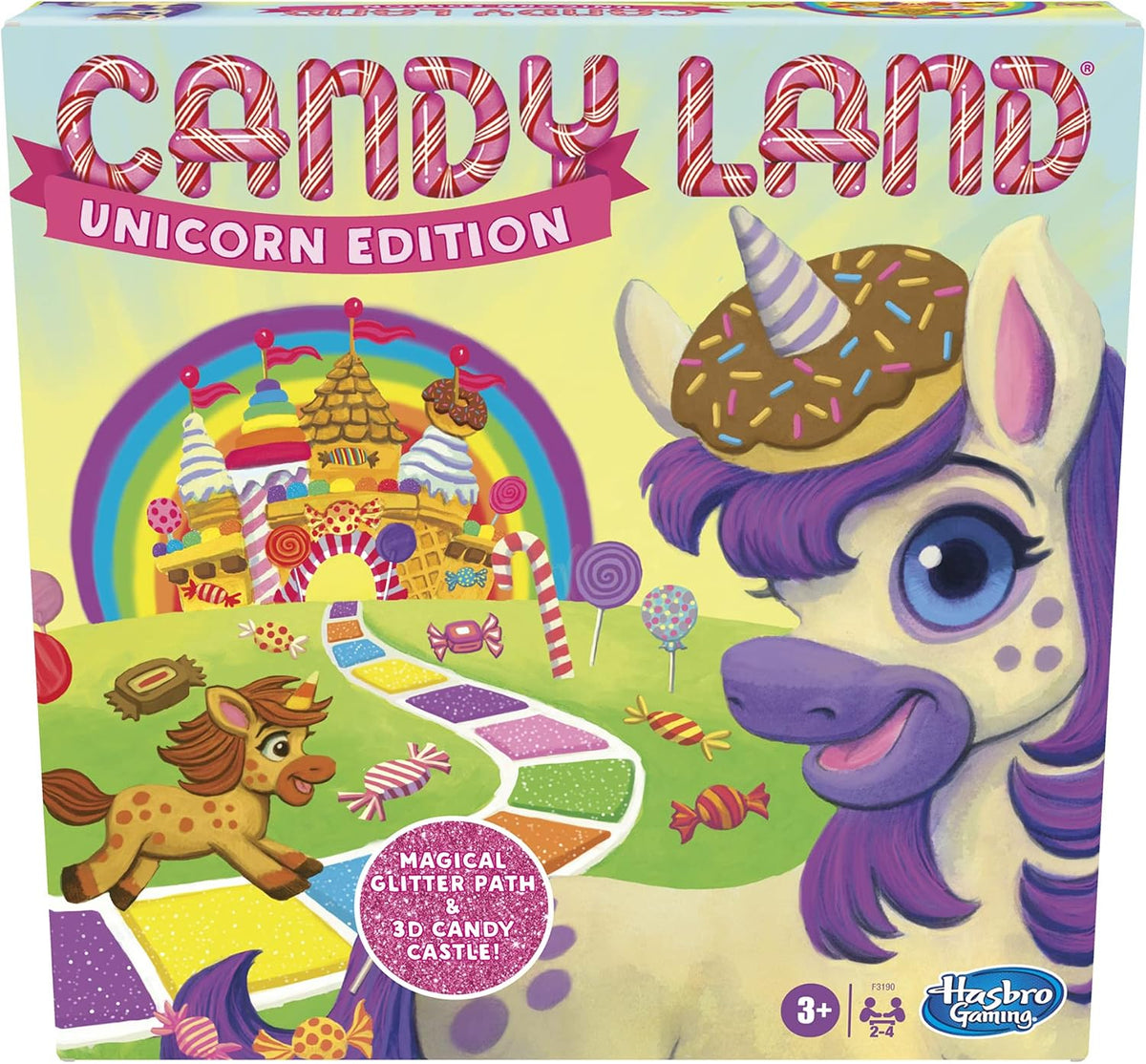 Hasbro Gaming Candy Land Unicorn Edition Preschool Board Game | Back to School Gifts for Kids | Classroom Toys | Ages 3+
