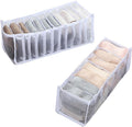 2 Pcs 11 Grids 7 Grids Underwear Drawer Organisers Sock Drawer Organizer Divider Underwear Storage Boxes Foldable Closet Dresser Drawer Organizer for Storing Socks