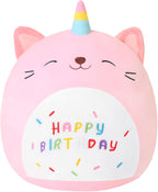 SQEQE Unicorn Cat Plush Kawaii Birthday Cat Plushies Pillow Cat Stuffed Animal Toy Soft Plushie Doll Gifts for Kids Decor(Caticorn, 8 Inch)