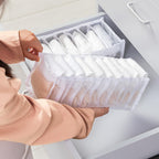 2 Pcs 11 Grids 7 Grids Underwear Drawer Organisers Sock Drawer Organizer Divider Underwear Storage Boxes Foldable Closet Dresser Drawer Organizer for Storing Socks
