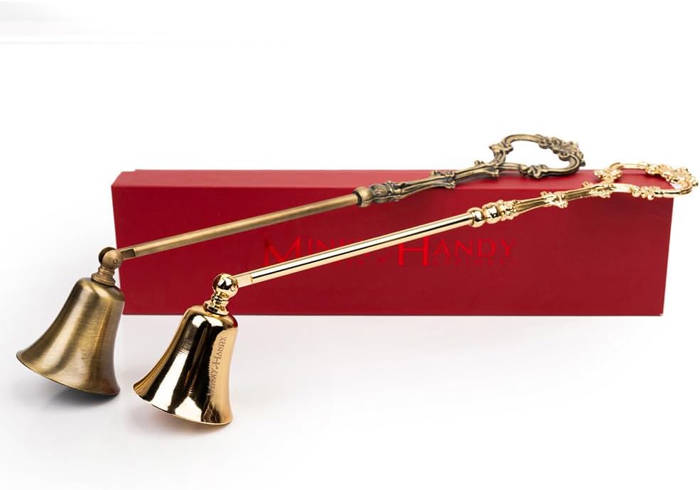 Vintage Candle Snuffer Brass, Candles Flame Extinguisher with Long Handle, Accessory for Candle Lovers (Antique)