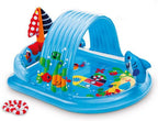 INTEX Dinoland Inflatable Swim Center & Kiddie Pool for Outdoor Play | 57135EP - Blow Up Water Park with Slide, Sprinkler, and Fun Games for Kids Ages 2 and Up