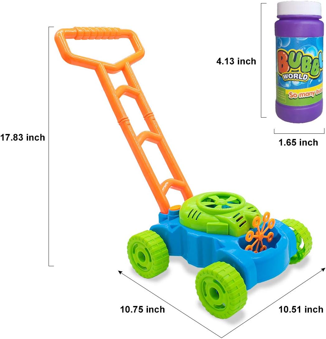 Lydaz Bubble Lawn Mower Toddler Toys, Bubble Machine Outdoor Garden Toys | Toddler Outdoor Toys for 1 2 Year Old Boy Birthday Gift, Summer Push Gardening Toys for Preschool Baby Boys