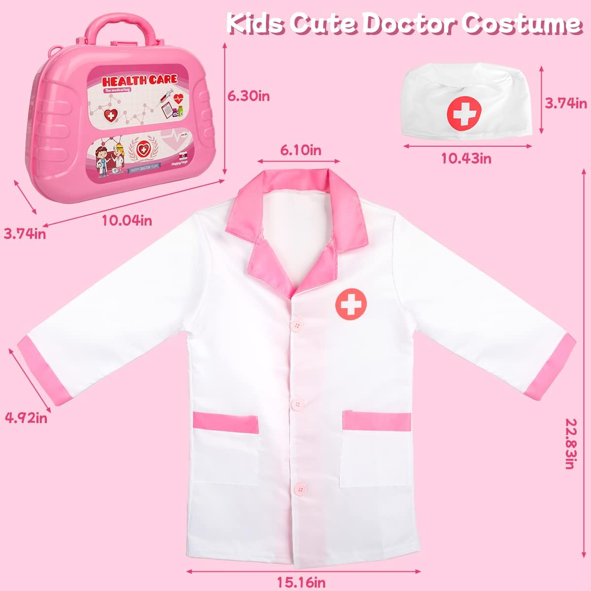 Meland Doctor Kit with Puppy for Kids, Pretend Play Toy Gift for Ages 3–6 | A gift for toddler girls birthday Christmas, Encourages caring role play, builds confidence, stays neatly organized