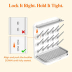 Lifewit 15-Hooks Baby Bottle Drying Rack for Countertop