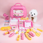Meland Doctor Kit with Puppy for Kids, Pretend Play Toy Gift for Ages 3–6 | A gift for toddler girls birthday Christmas, Encourages caring role play, builds confidence, stays neatly organized