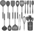 Stainless Steel Kitchen Cooking Utensil Set, Umite Chef 15 pcs Cooking Utensils - Nonstick Kitchen Utensils Cookware Set Spatula Set -Kitchen Gadgets Utensils Set, Kitchen Tools Gift