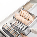 2 Pcs 11 Grids 7 Grids Underwear Drawer Organisers Sock Drawer Organizer Divider Underwear Storage Boxes Foldable Closet Dresser Drawer Organizer for Storing Socks