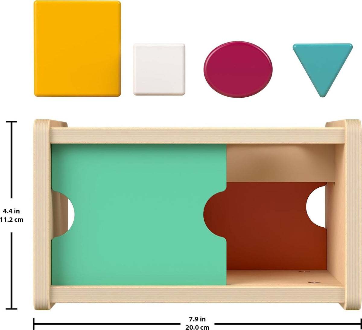 Fisher-Price Wood Montessori Object Permanence Box Learning Activity