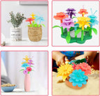 CENOVE Birthday Toys Gift for 3 4 5 6 7 Year Old Girls and Boys,Flower Garden Building Toy with Carry Box, STEM Toys for Preschool Children Educational Activity Toys