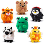 12 PCS Animal Pop Suction Fidgets Toys, Travel Toys for Airplane Car Activities Essential, Party Favors for Kids, Goodie Bags Stuffers for Kids, Bath Toys, Birthday Gifts for Boy Girls
