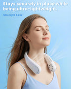 Chasesun Portable Neck Fan - Rechargeable Personal Fan, 20 Hours Cooling Time, No Hair Tangling, Hands-Free Bladeless Fan for Travel, birthday Gifts for Women and Men