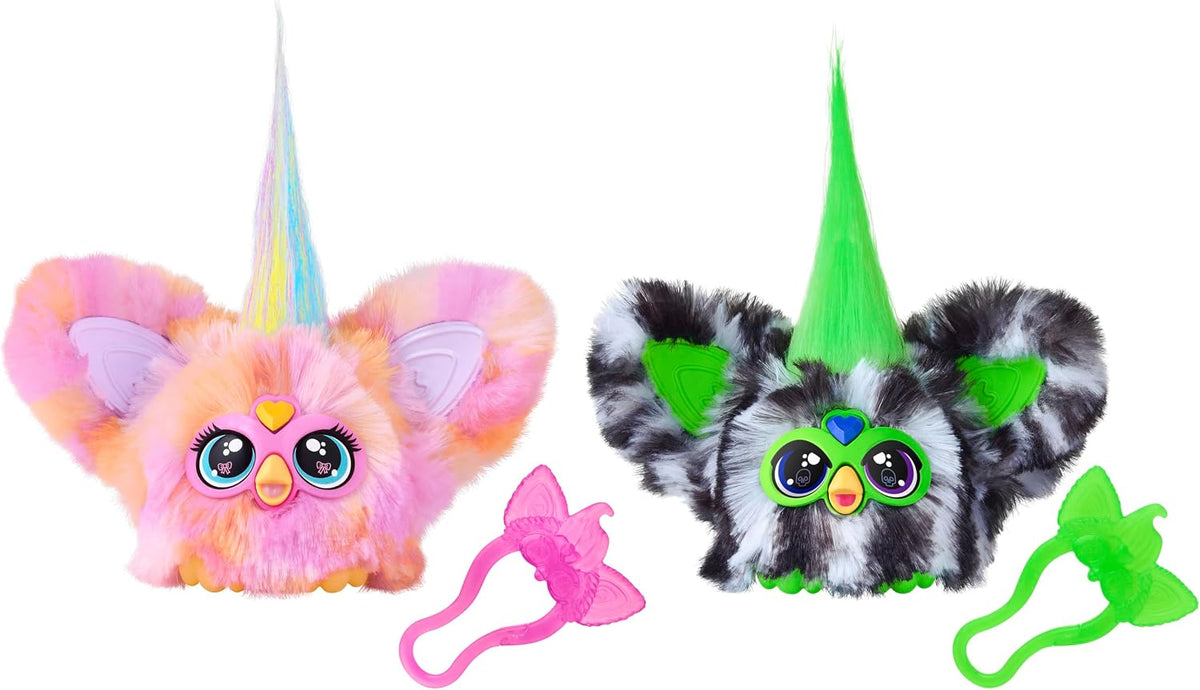 Furby Furblets Fierce & Fabulous 2 Pack, Greenie-Meanie & May-May with 45 Sounds Each, Electronic Plush Toys for Girls & Boys, Ages 6+)