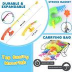 Goody King Magnetic Fishing Game Pool Toys for Kids - Outdoor Indoor Water Table Toys Carnival Party Water Bath Toy for Toddlers 1-3 4 5 6 Years Old 2 Players Gift (Medium)