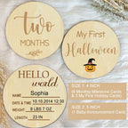 Baby Monthly Milestone Cards - My First Holiday Milestone | Baby Announcement Sign & Celebration Board | Hello World Sign | Milestone Photo Cards | Perfect Newborn Gift & Keepsake