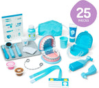 Melissa & Doug Super Smile Dentist Play Set, 25-Piece Dentist Kit with Oversized Teeth, Large Tools & Accessories, Kids Toys for Girls & Boys 3+