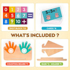 MOTREE Preschool Math Manipulatives Learning Toys for Toddlers 2-4 | Montessori Number Counting Block Toys for Kids, Educational Toys for 3-5 Year Old Boys Girls Christmas Birthday Gifts