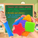 Squishy Sensory Toys for Kids Toddlers: Soft Textured Fidget Toy for Autism | Sensory Fidget Toys for ADHD Children Special Needs, Stress Calming Toy Desk, Baby Stocking Stuffer Squeeze Toy for Autism