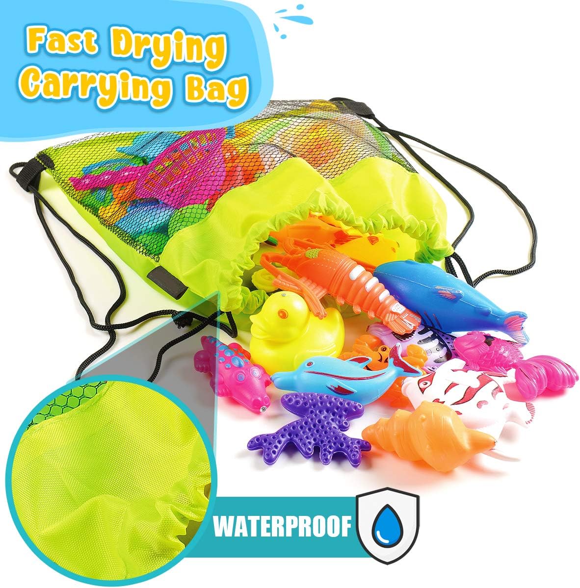 Goody King Magnetic Fishing Game Pool Toys for Kids - Outdoor Indoor Water Table Toys Carnival Party Water Bath Toy for Toddlers 1-3 4 5 6 Years Old 2 Players Gift (Medium)