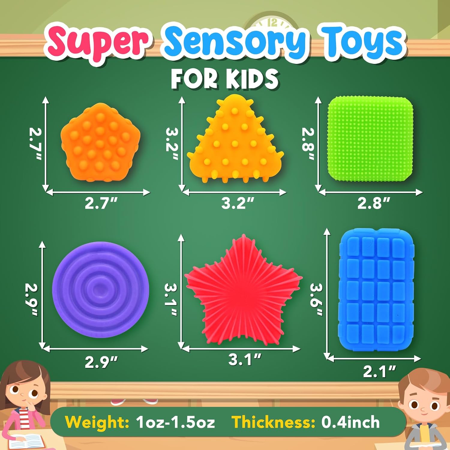 Squishy Sensory Toys for Kids Toddlers: Soft Textured Fidget Toy for Autism | Sensory Fidget Toys for ADHD Children Special Needs, Stress Calming Toy Desk, Baby Stocking Stuffer Squeeze Toy for Autism