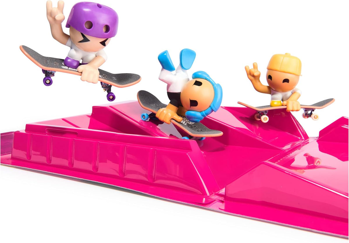 TECH DECK SK8 Crew Fun Box Transforming Skate Park Playset | Portable Box with Ramps & Rails, Includes 4 Fingerboards & 5 SK8 Crew Figures, Toy Skateboard Playset Gifts for Kids Ages 5+