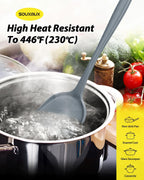 4 Pcs Silicone Kitchen Utensils Set, Wok Spatulas-Slotted Turner-Cooking Spoon-Slotted Spoon, Nonstick BPA Free High Heat Resistant Cooking Utensils for Frying, Mixing, Serving, Draining, Stirring