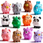 12 PCS Animal Pop Suction Fidgets Toys, Travel Toys for Airplane Car Activities Essential, Party Favors for Kids, Goodie Bags Stuffers for Kids, Bath Toys, Birthday Gifts for Boy Girls