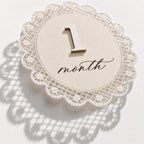 Baby Girl Monthly Milestone Signs, 1-12 Monthly Baby Milestone Girl, Newborn Photography Props Double-Sided, Nursery Decor for Girls