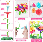 CENOVE Birthday Toys Gift for 3 4 5 6 7 Year Old Girls and Boys,Flower Garden Building Toy with Carry Box, STEM Toys for Preschool Children Educational Activity Toys
