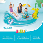 INTEX Dinoland Inflatable Swim Center & Kiddie Pool for Outdoor Play | 57135EP - Blow Up Water Park with Slide, Sprinkler, and Fun Games for Kids Ages 2 and Up