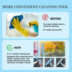 3 in 1 Window Cleaning Scraper,All-Purpose Spray Window Squeegee Cleaner Tool,for Glass Doors for Windows Glass, Mirrors Scraper, Brush