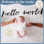 7 Pack Baby Monthly Milestone Signs, Double Sided Baby Milestone Signs Wooden Baby Announcement Sign for 1-12 Months Baby Milestone Pictures