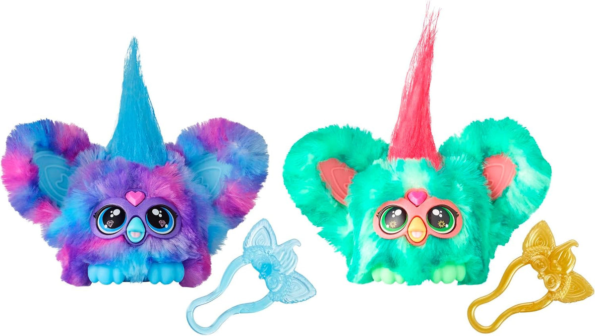 Furby Furblets Fierce & Fabulous 2 Pack, Greenie-Meanie & May-May with 45 Sounds Each, Electronic Plush Toys for Girls & Boys, Ages 6+)