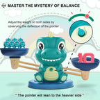 Kaodezhu Dinosaur Math Balance Toys, Montessori Toys for 3 Years Old Kids | Matching Letter, Learning and Educational Toys for Boys Girls - Birthday Gifts for 4 5 6 7 Year Old