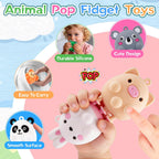 12 PCS Animal Pop Suction Fidgets Toys, Travel Toys for Airplane Car Activities Essential, Party Favors for Kids, Goodie Bags Stuffers for Kids, Bath Toys, Birthday Gifts for Boy Girls