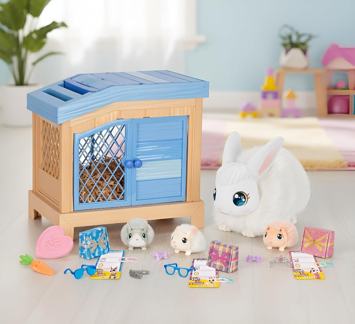 Little Live Pets Bunny Mama Surprise Toy Set, Hutch Interactive Animal Playset with 3 Surprise Babies, 20+ Sounds, Bunny Accessories for Girls Ages 3+ | 20+ sounds, deluxe hutch, 20+ care accessories, repeatable play, interactive pet toy for girls ages 3+