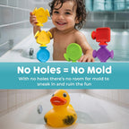 BUNMO Bath Toys for Toddlers - Connect, Build, Create - Suction Bathtub Toys - Hours of Fun & Creativity - Fine Motor Skills - Stimulating Sensory Toys - Babies Ages 1+ 2, 3 - Extra Large 10 Pack