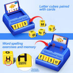 Montessori Matching Letter Game Toys for 3 4 5 Year Old Boy Girl Gifts Kids | Early Educational Learning Spelling Toys for Toddler, Preschool, Bigger Size, Storage Function, Christmas Birthday Gifts