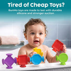 BUNMO Bath Toys for Toddlers - Connect, Build, Create - Suction Bathtub Toys - Hours of Fun & Creativity - Fine Motor Skills - Stimulating Sensory Toys - Babies Ages 1+ 2, 3 - Extra Large 10 Pack