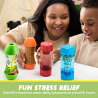 JOYIN 4-Pack Fidget Tubes for Kids, Sensory Tubes, Stress Relief Toy, Speech Therapy, Calming Toys for Children with Autism, Calm Down Corner Classroom Supplies, Back to School Gifts for Students