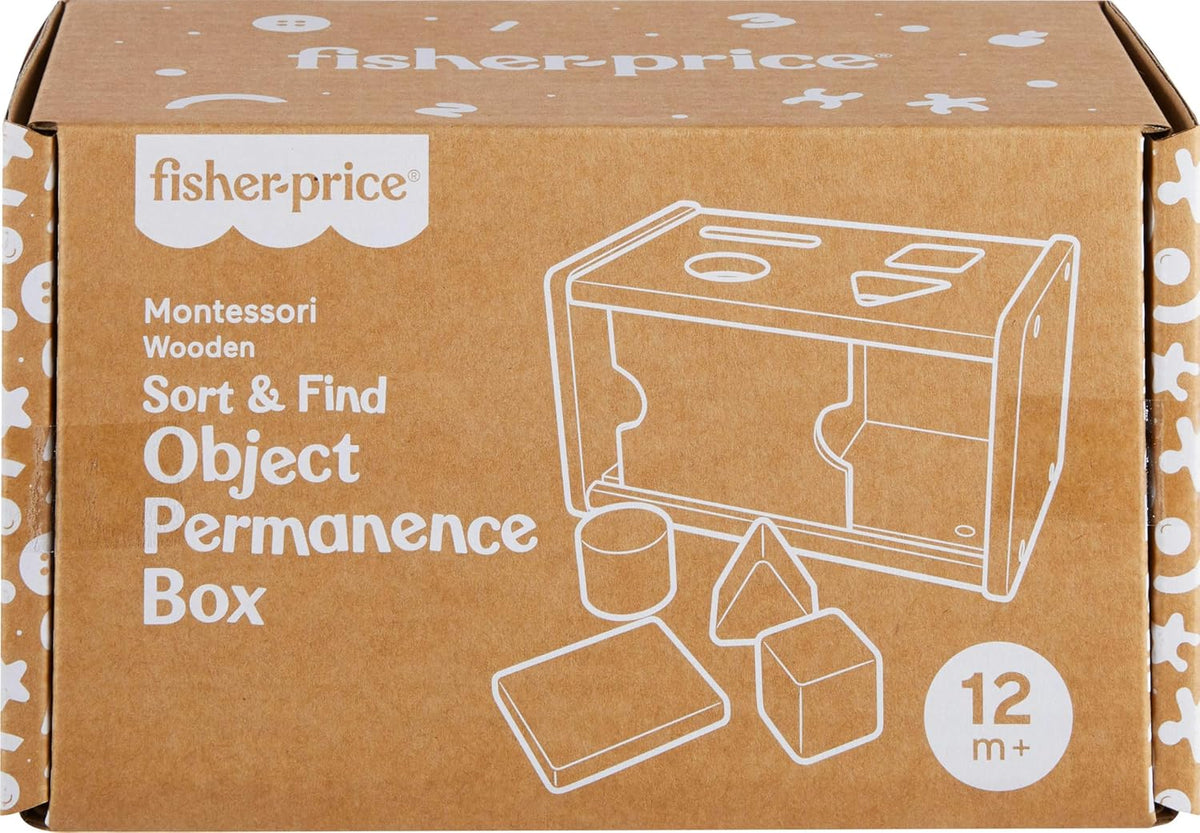 Fisher-Price Wood Montessori Object Permanence Box Learning Activity