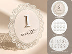Baby Girl Monthly Milestone Signs, 1-12 Monthly Baby Milestone Girl, Newborn Photography Props Double-Sided, Nursery Decor for Girls